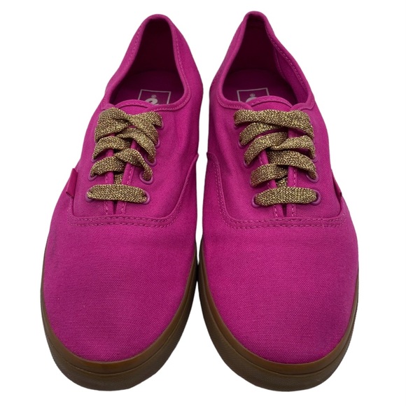 Vans Sneakers Lo Pro Pink Gold Glitter Canvas Casual Skate Colorful Size 10 - Picture 3 of 9